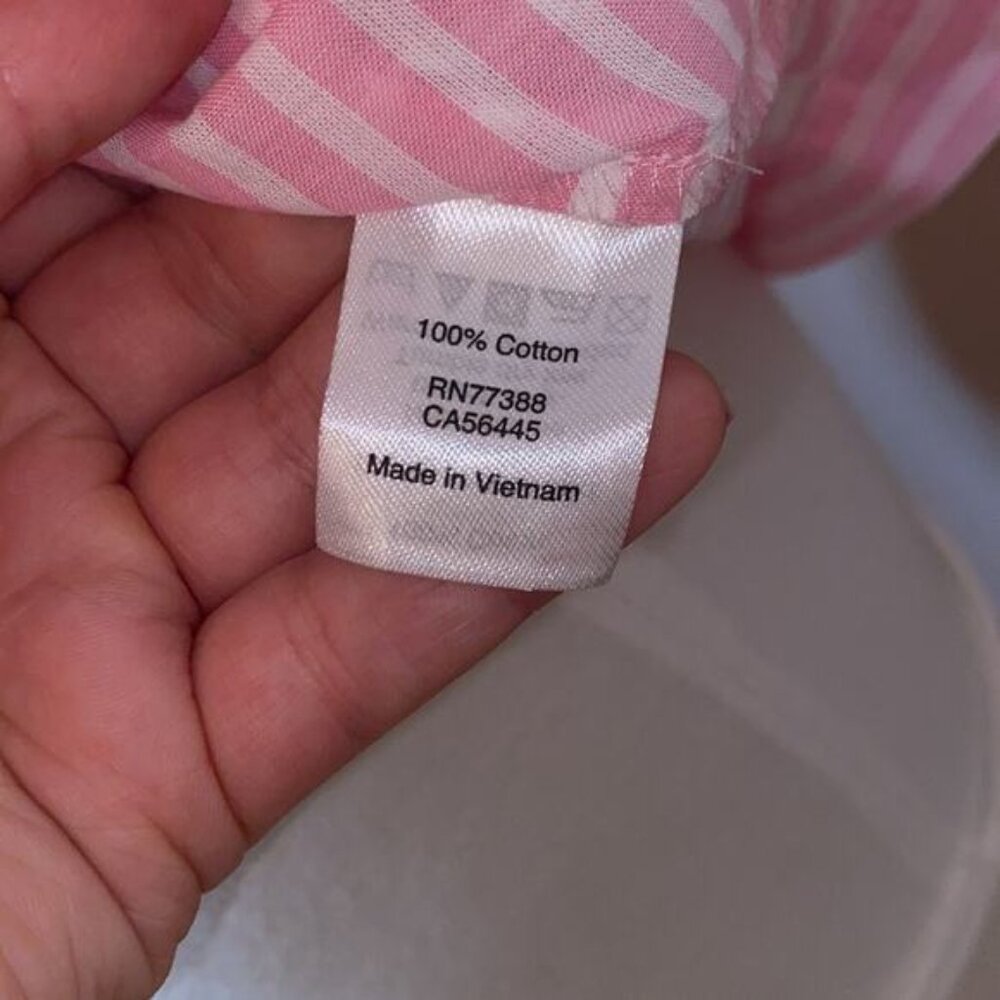 High Quality J. Crew Size 6 Small Pink White Stripe Sleeveless Top - Picture 6 of 8